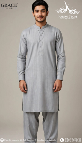 Grace Men’s Wash N Wear Unstitched Suit D-3