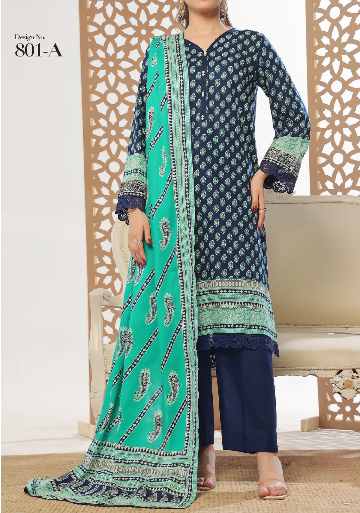 Daman Printed Lawn 3 Pcs Un Stitched 2025 VS D-01