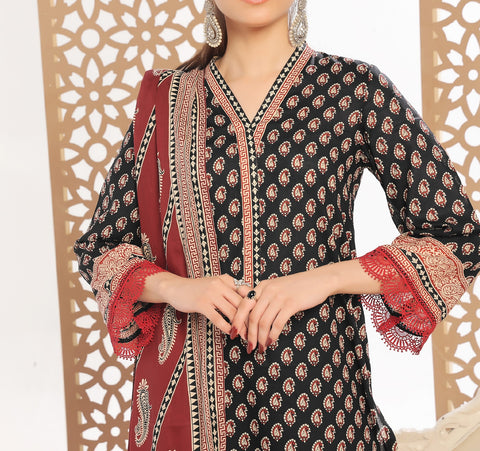 Daman Printed Lawn 3 Pcs Un Stitched 2025 VS D-02