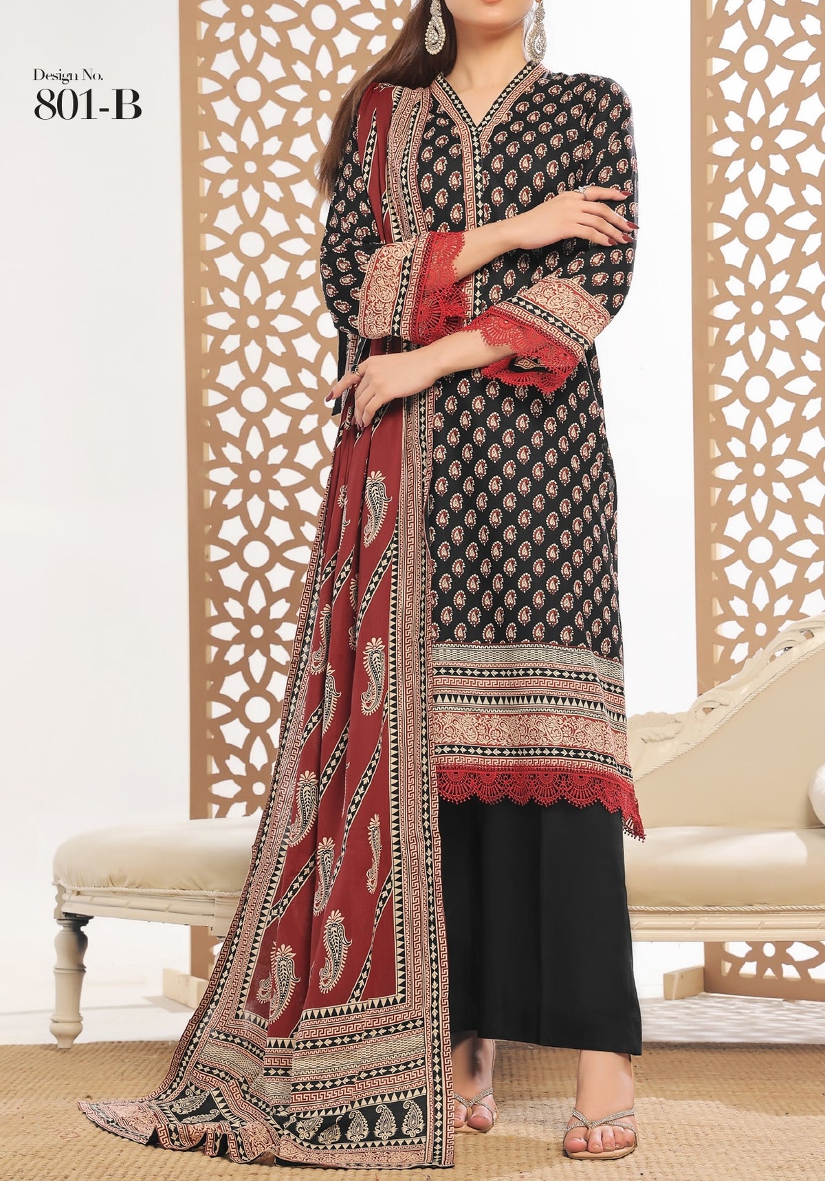 Daman Printed Lawn 3 Pcs Un Stitched 2025 VS D-02
