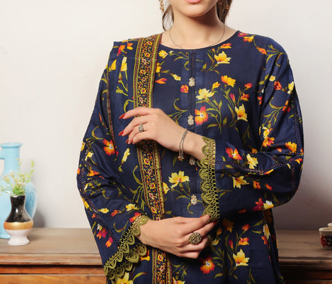Daman Printed Lawn 3 Pcs Un Stitched 2025 VS D-03