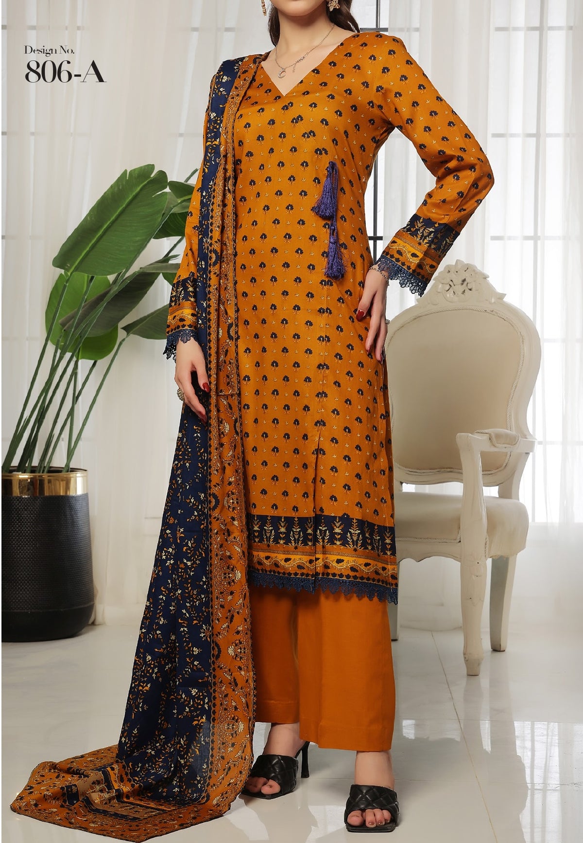 Daman Printed Lawn 3 Pcs Un Stitched 2025 VS D-10