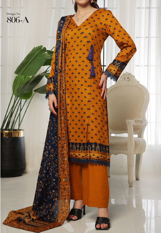 Daman Printed Lawn 3 Pcs Un Stitched 2025 VS D-10