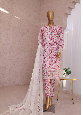 Vogue Raw Silk Emb Bamber Chiffon Coll2025 By Hz Textile D-01