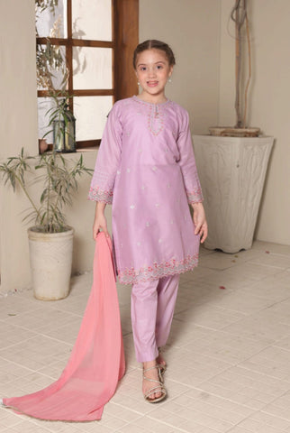 Nat Khat Guriya by Shanzey | Embroidered Cotton 3 Piece Suit D-4