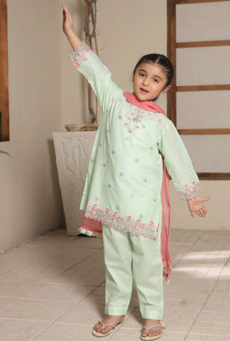 Nat Khat Guriya by Shanzey | Embroidered Cotton 3 Piece Suit D-5