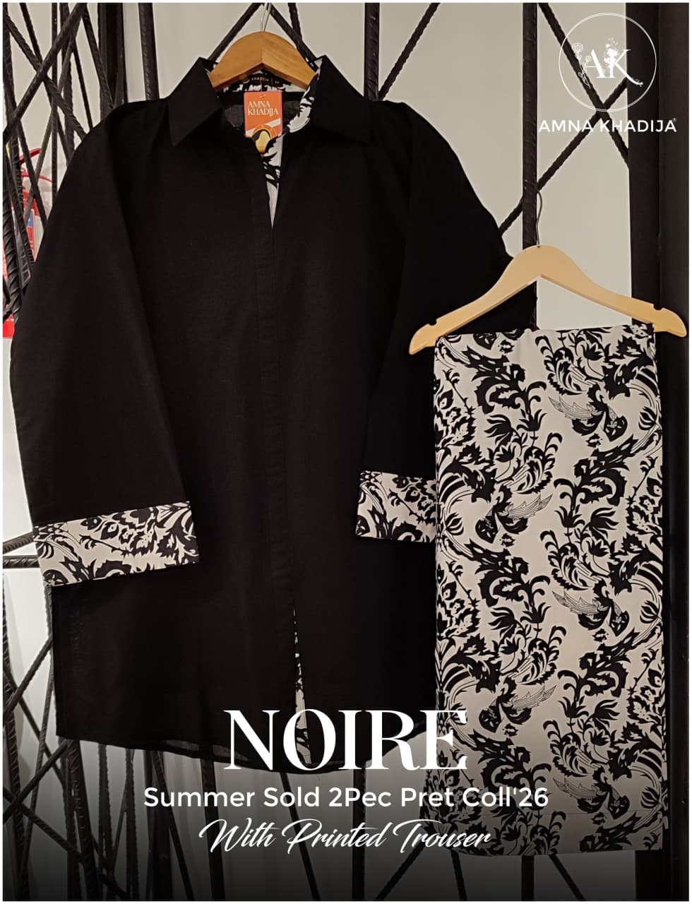 NOIRE by Amna Khadija | 2 Piece Stitched Pret Suit D-3