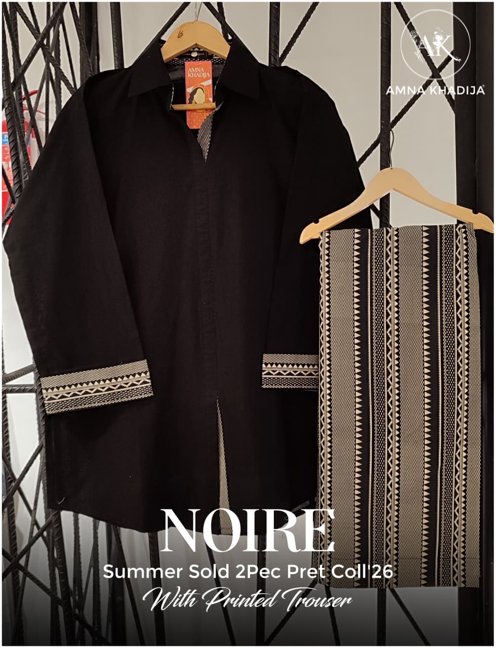 NOIRE by Amna Khadija | 2 Piece Stitched Pret Suit D-4