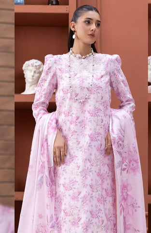 Sanam Saeed Premium | Embroidered Lawn 3 Piece Unstitched Suit D-9