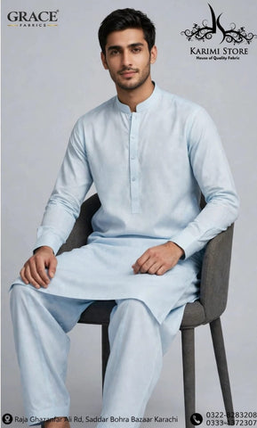 Grace Men’s Wash N Wear Unstitched Suit D-6