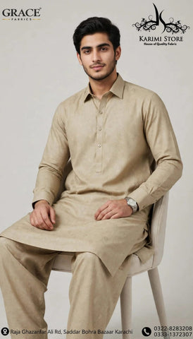 Grace Men’s Wash N Wear Unstitched Suit D-1