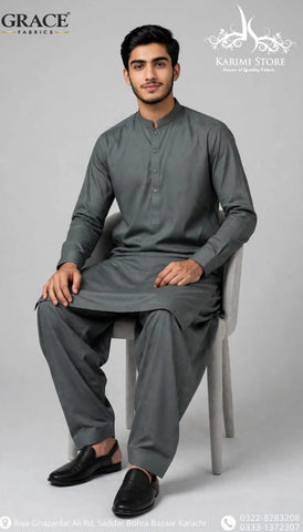 Grace Men’s Wash N Wear Unstitched Suit D-4