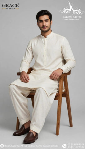 Grace Men’s Wash N Wear Unstitched Suit D-7