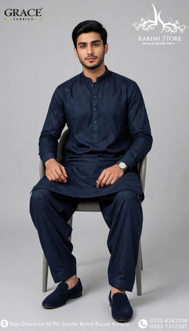 Grace Men’s Wash N Wear Unstitched Suit D-9