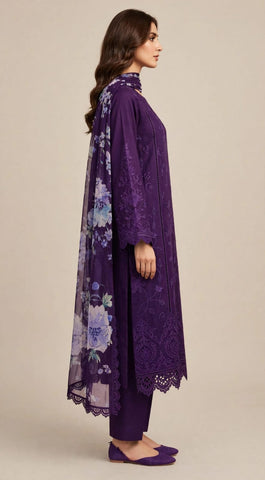 Karimi store Unstitched 3 Piece Suit  D-6