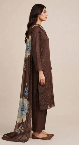 Karimi store Unstitched 3 Piece Suit  D-7