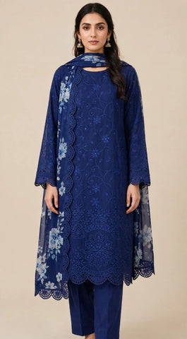 Karimi store Unstitched 3 Piece Suit  D-8
