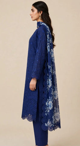 Karimi store Unstitched 3 Piece Suit  D-8