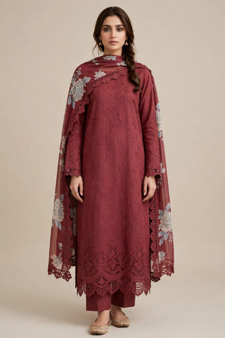 Karimi store Unstitched 3 Piece Suit  D-10