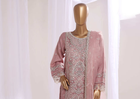 SADABAHAR LUXURY FORMAL FESTIVE  ORGANZA EMB 3PC STITCHED COLL MAHPARA D-2