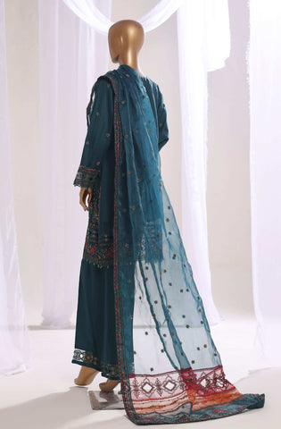 SADABAHAR LUXURY FORMAL FESTIVE  ORGANZA EMB 3PC STITCHED COLL MAHPARA D-3