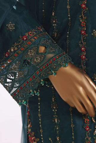 SADABAHAR LUXURY FORMAL FESTIVE  ORGANZA EMB 3PC STITCHED COLL MAHPARA D-3