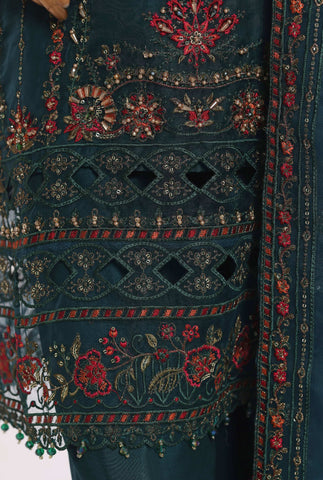 SADABAHAR LUXURY FORMAL FESTIVE  ORGANZA EMB 3PC STITCHED COLL MAHPARA D-3