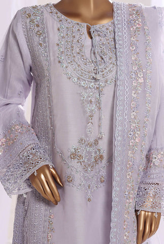 SADABAHAR LUXURY FORMAL FESTIVE  ORGANZA EMB 3PC STITCHED COLL MAHPARA D-4