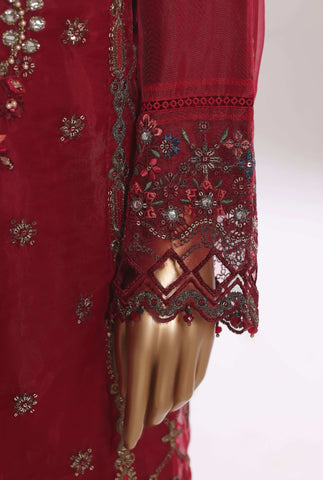 SADABAHAR LUXURY FORMAL FESTIVE  ORGANZA EMB 3PC STITCHED COLL MAHPARA D-5