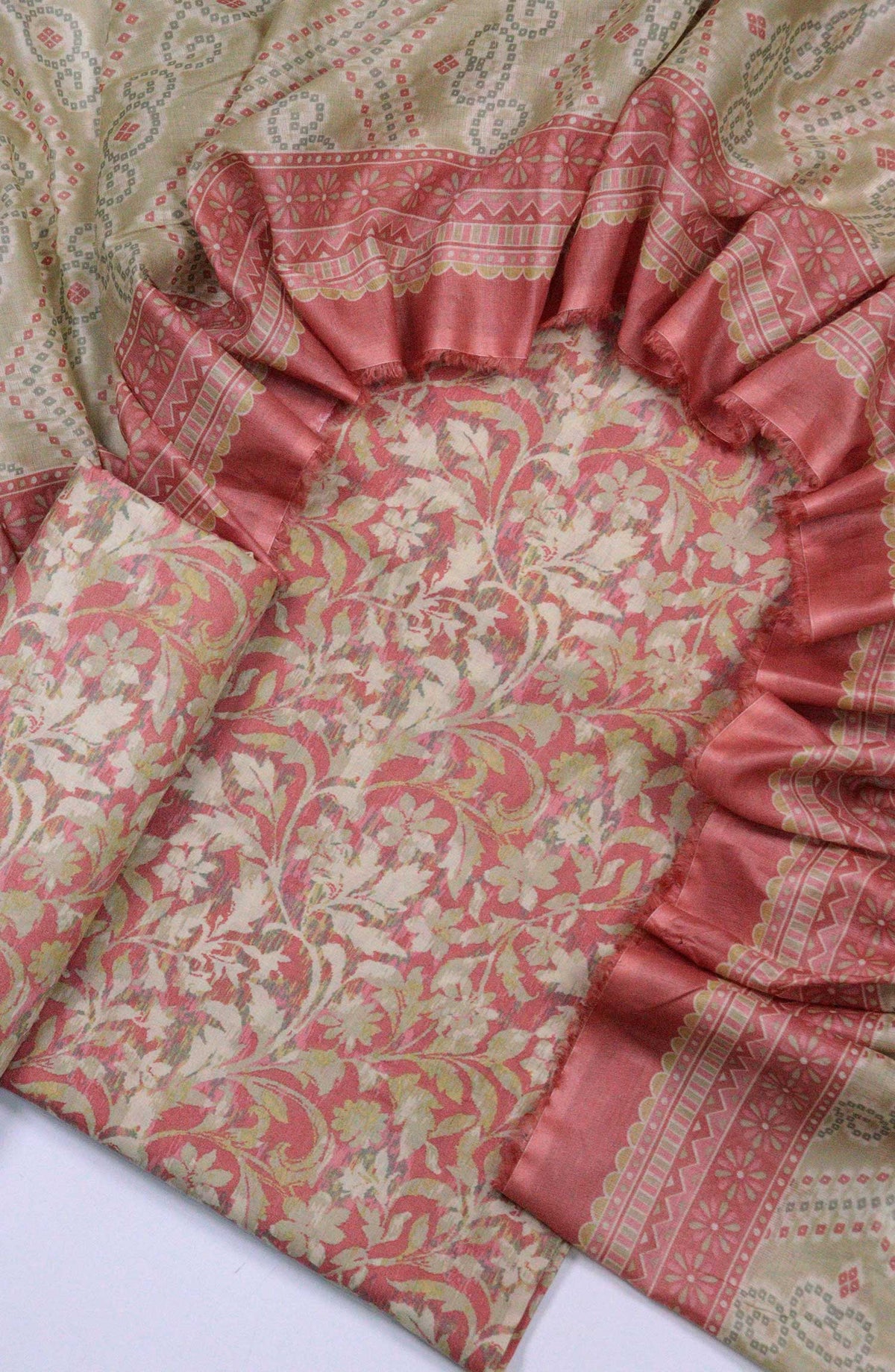 Bin Saeed Unstitched Printed Lawn Coll2025  D-27 Light Pink - Summer