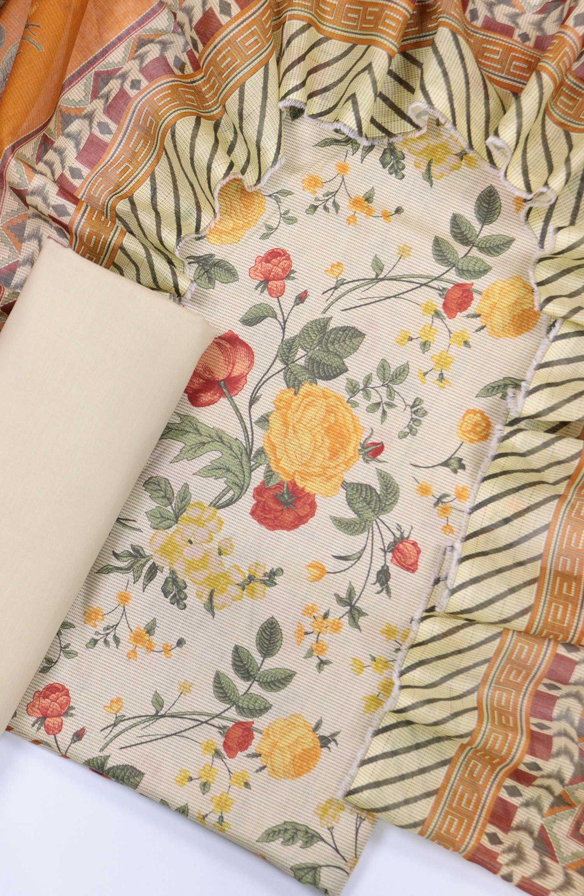 Bin Saeed Unstitched Printed Lawn Coll2025  D-11 Peach - Summer