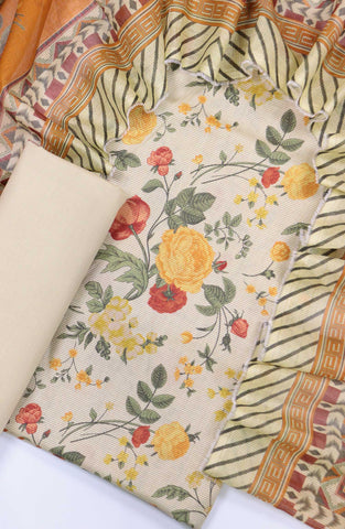Bin Saeed Unstitched Printed Lawn Coll2025  D-11 Peach - Summer