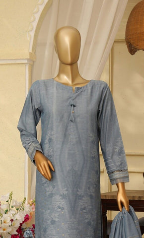 D- 04 b Damask Cotton Denim Jacquard Pret Collection'23 By HZ Textiles