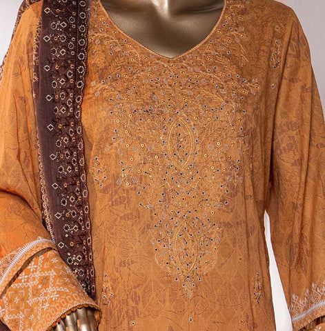 Premium Emb Cotton Lawn Shirt By HZ PEC-771