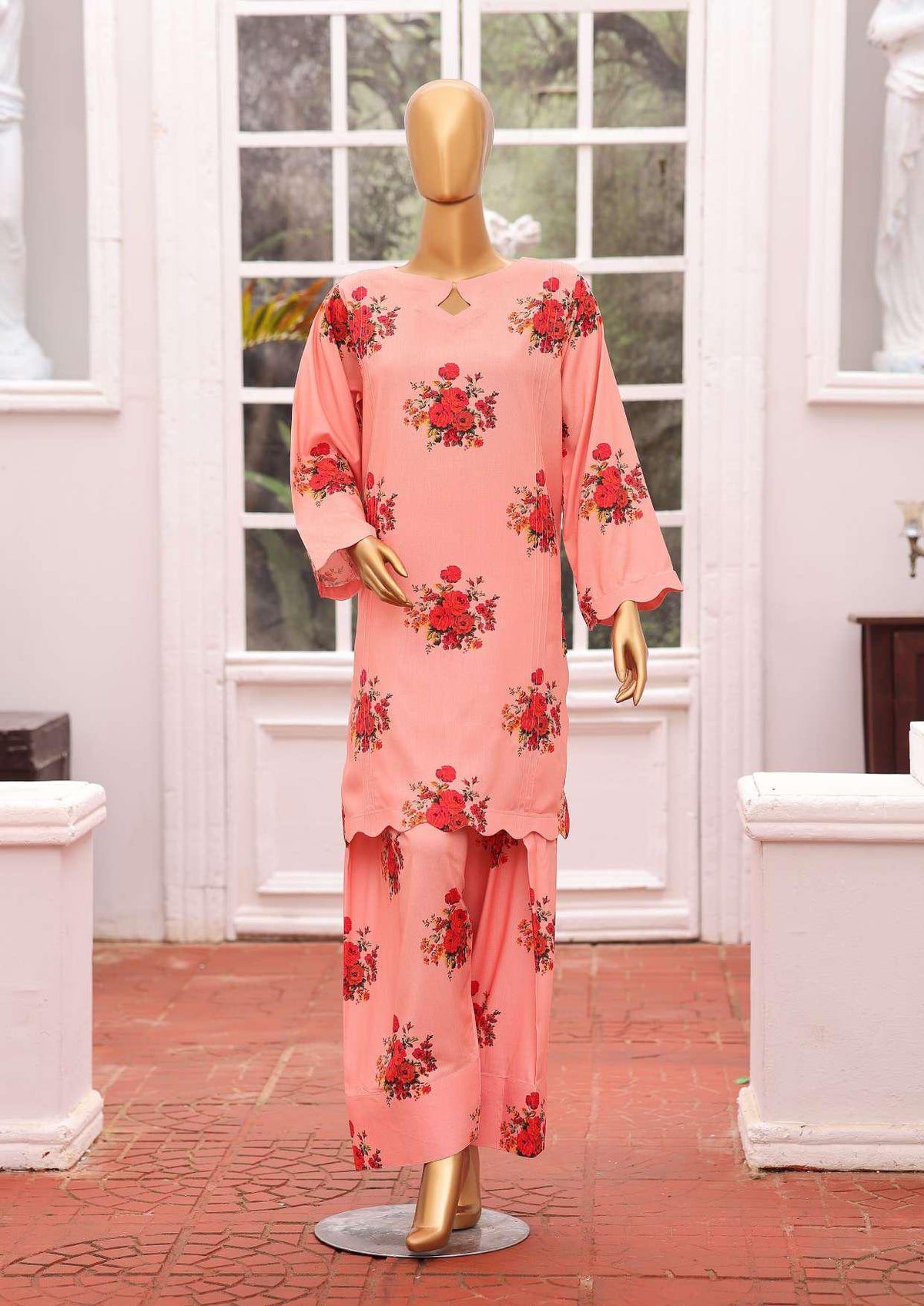 HZ Linen Wintery Printed Co-Ord Set D-1