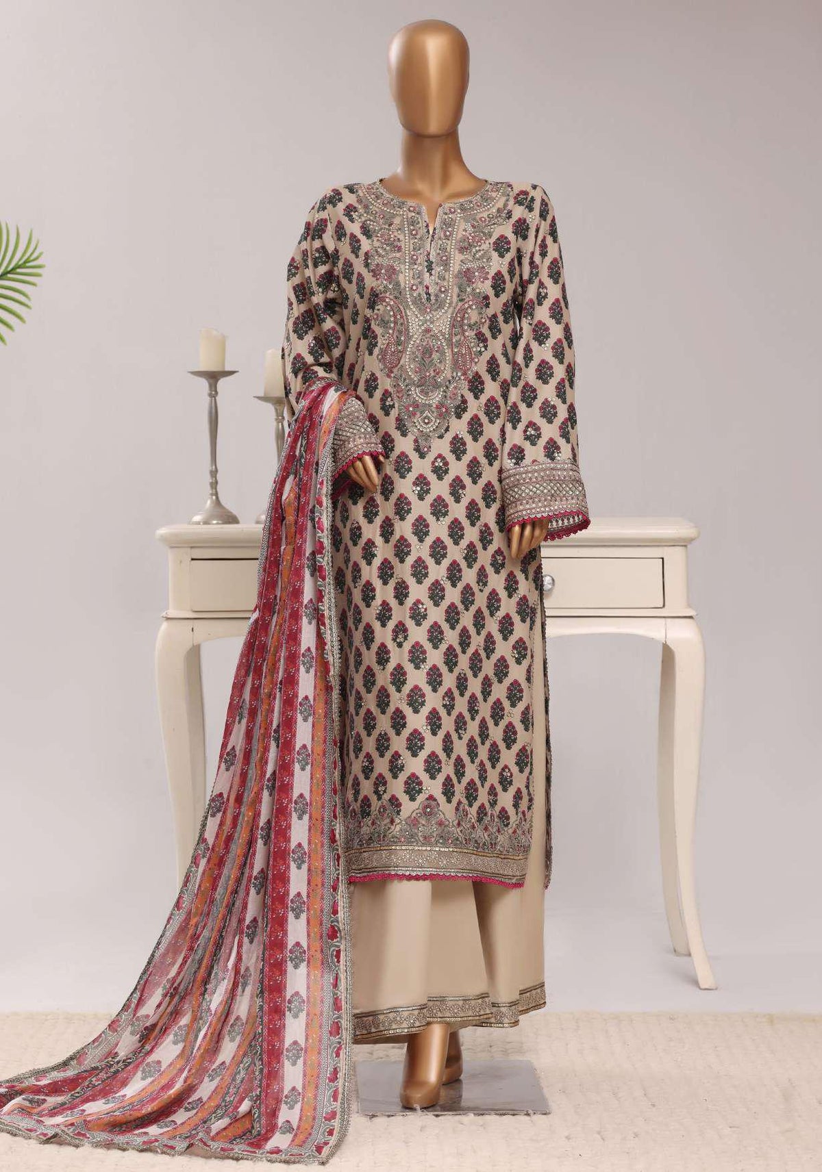 Regal by Sadabahar Vol-3 | Embroidered Lawn 3 Piece Stitched Suit D-6