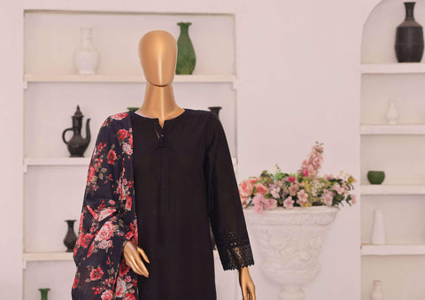 Floral Vibes by HZ Textiles | Embroidered 3 Piece Unstitched Lawn Suit D-3