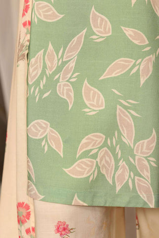 Sadabahar Printed Linen Stitched 3 Piece Suit D-4