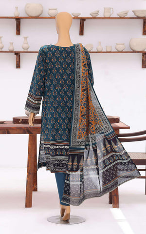 Platinum Jaipuri Prints by HZ Textiles | Digital Printed Lawn 3 Piece Unstitched Suit D-1