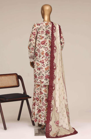 Malika by Sadabahar Vol-4 | Festive Embroidered Lawn 3 Piece Stitched Suit D-3