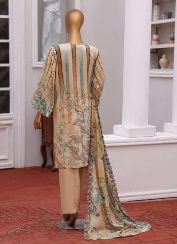 Winter Cut Dana | 3 Piece Semi-Stitched Embroidered Suit D-1