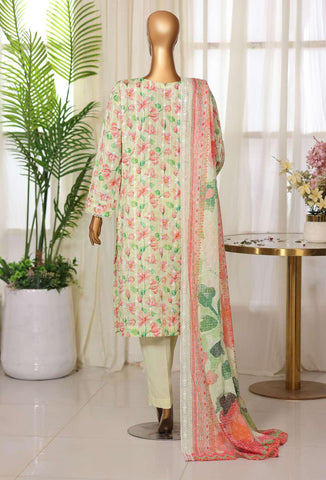 Dhagakari by HZ Textiles | Embroidered 3 Piece Unstitched Lawn Suit D-4