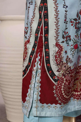 Sadabahar Printed Chamti Cotton | 3 Piece Stitched Kaftan Suit D-6