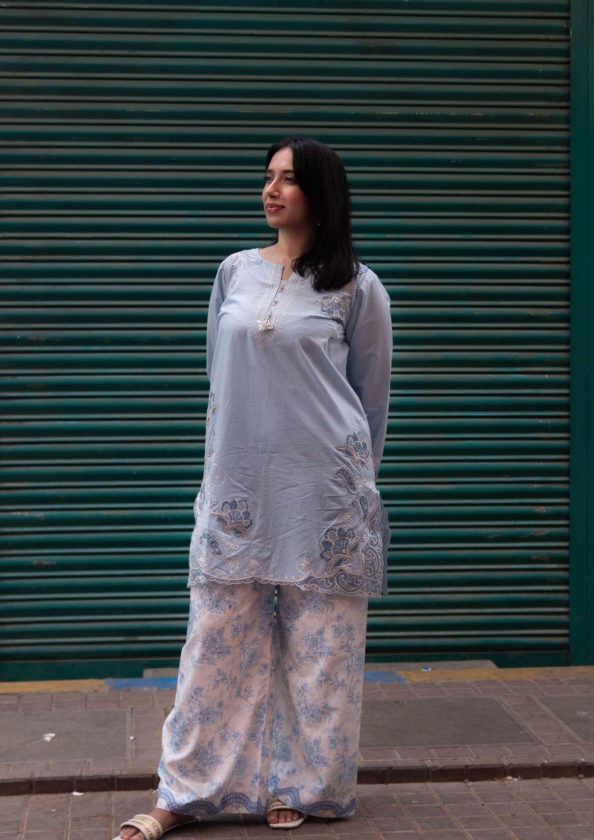 RANG 2 Piece Stitched Embroidered Cotton Suit D-2