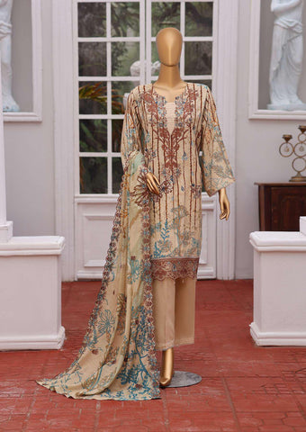 Winter Cut Dana | 3 Piece Semi-Stitched Embroidered Suit D-1