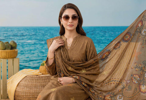 ZELINA by Tawakkal Fabrics | Digital Printed Lawn 3 Piece Unstitched Suit D-1