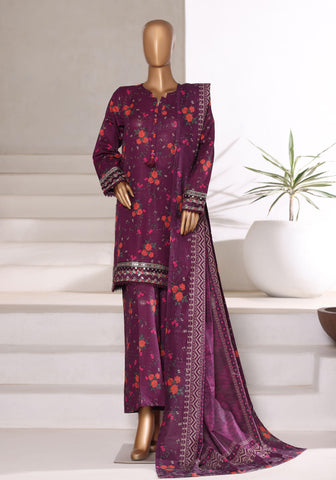 Malika Vol-2 Khaddar Embroidered 3 Piece Ready To Wear SB-7