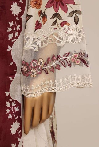 Malika by Sadabahar Vol-4 | Festive Embroidered Lawn 3 Piece Stitched Suit D-3