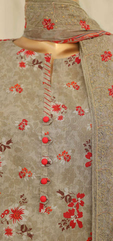 Premium Signature by HZ Textiles | Embroidered 3 Piece Unstitched Lawn Suit D-5