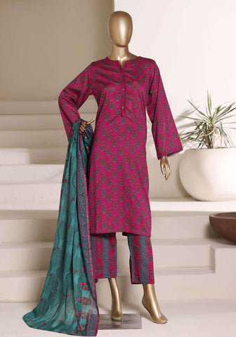 Sadabahar Luxury Lawn | Printed 3 Piece Stitched Suit D-6
